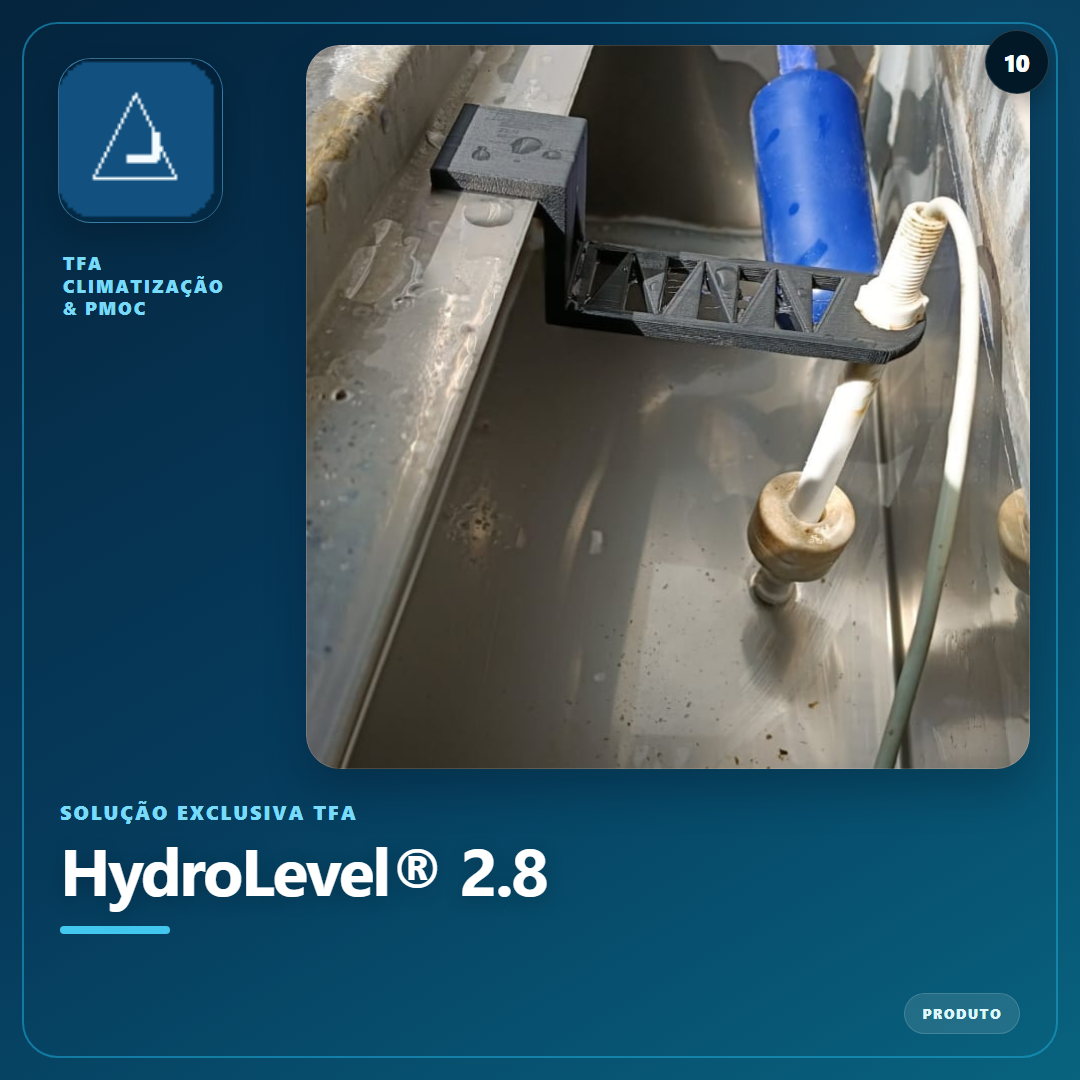 HydroLevel 2.8 instalado em climatizador